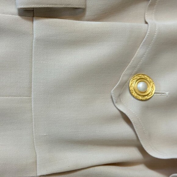 Vintage Dana Buchman Pearl Button coat Size 4 pure Wool Blend Belted read - Picture 13 of 16